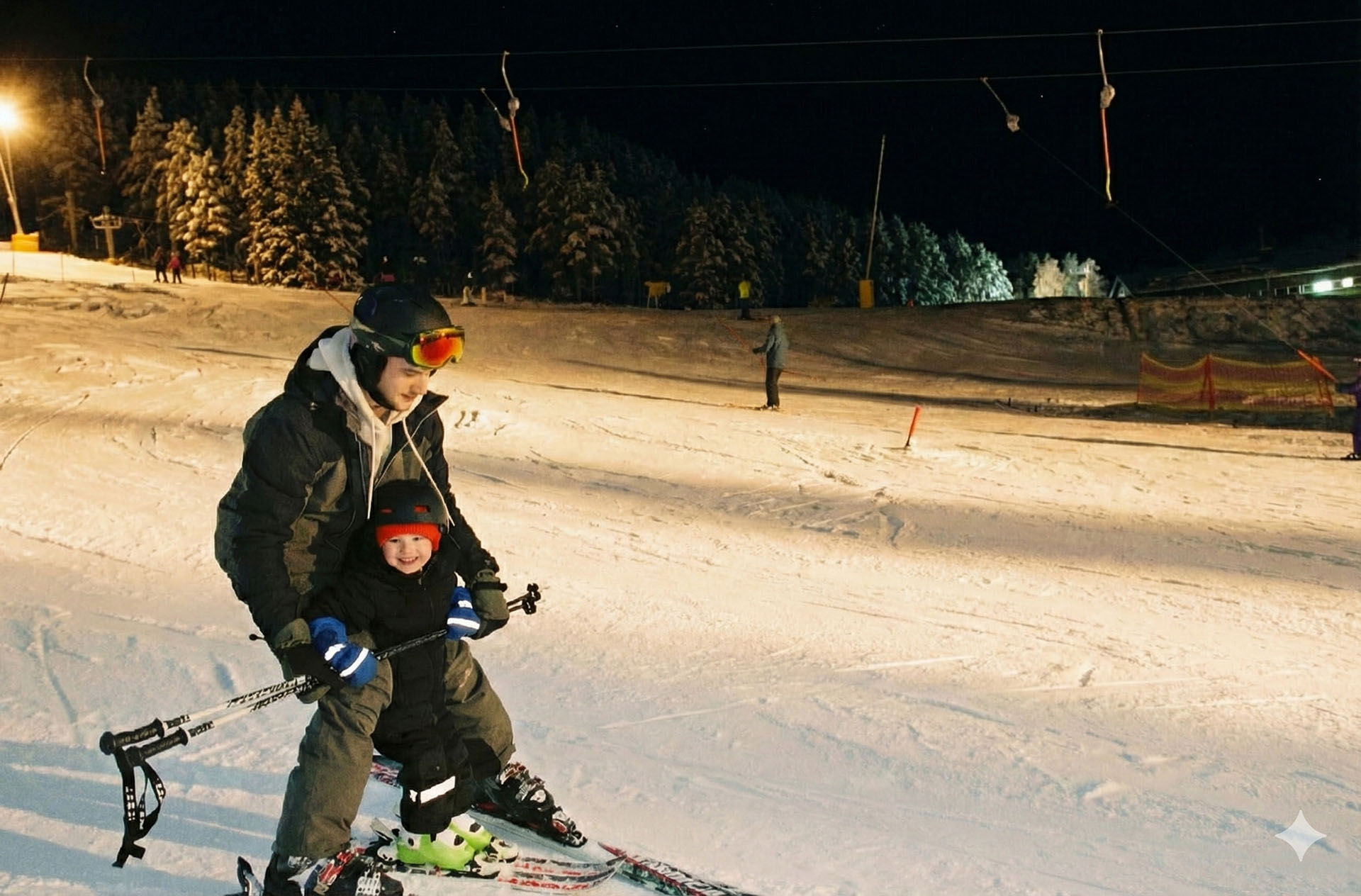 Kvällsåkning med barn på SKiBikeHike